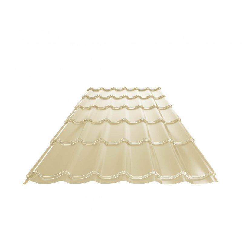 Кровельное покрытие UNI 1 - Лакированная оцинковка - Слоновая кость - Изображение