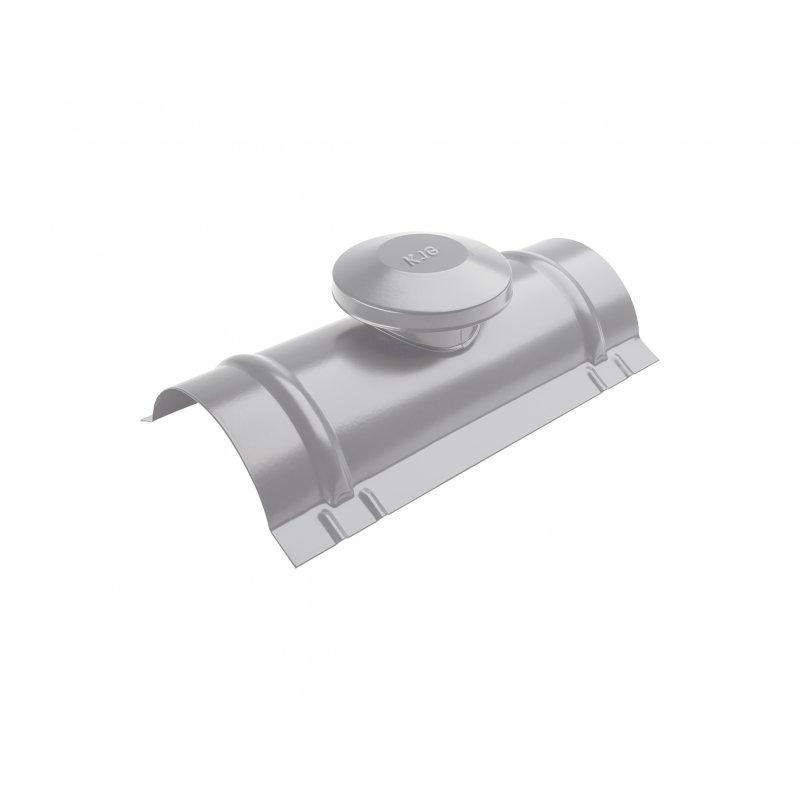 Ridge vent - Galvanized steel prepainted - White aluminum - Picture