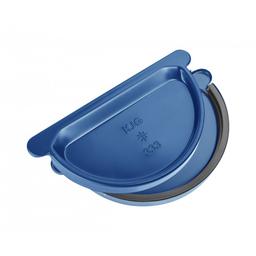 End cap with rubber seal - Galvanized steel prepainted - Gentian blue - Picture 1