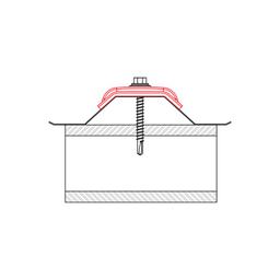 Aluminum calotte washer TR 35 - Aluminium prepainted - Grey aluminum - Picture 4