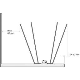 Hrotový systém proti sedeniu vtáctva - Nerez - Natur - Obrázok 3
