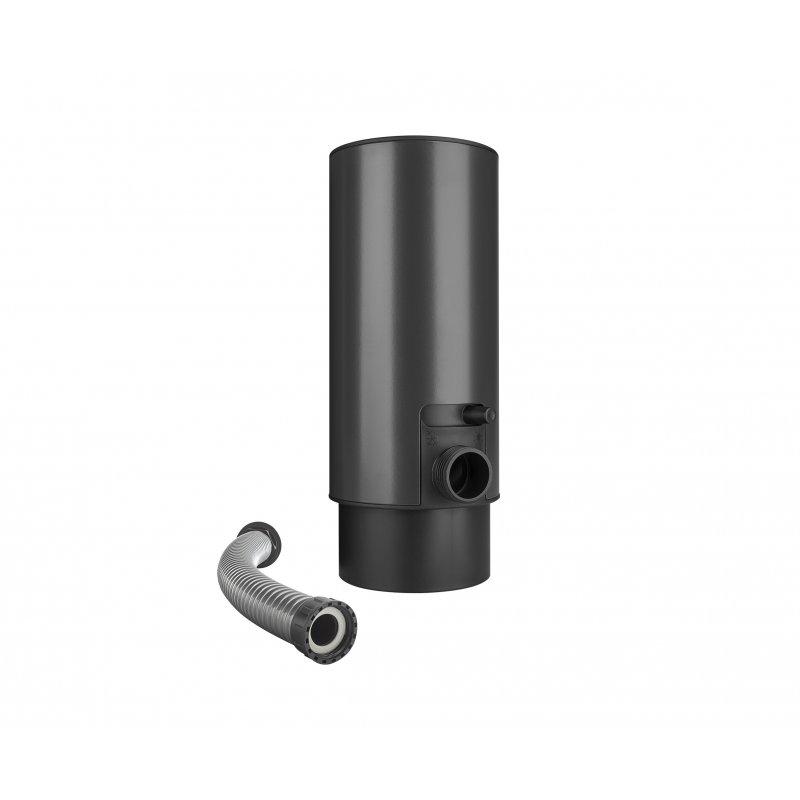 Lovilec vode s cevjo in gumbom - Aluminij barvni - Antracit - Slika