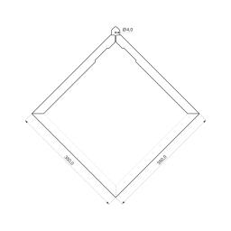 Strešni romb - Pocinkano barvano - Prašno siva - Slika 2