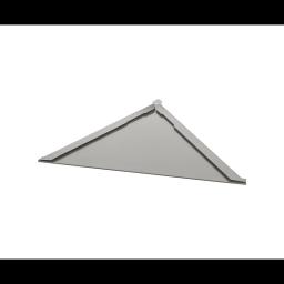 Triangular roof covering - Galvanized steel prepainted - Grey aluminum - Picture 1
