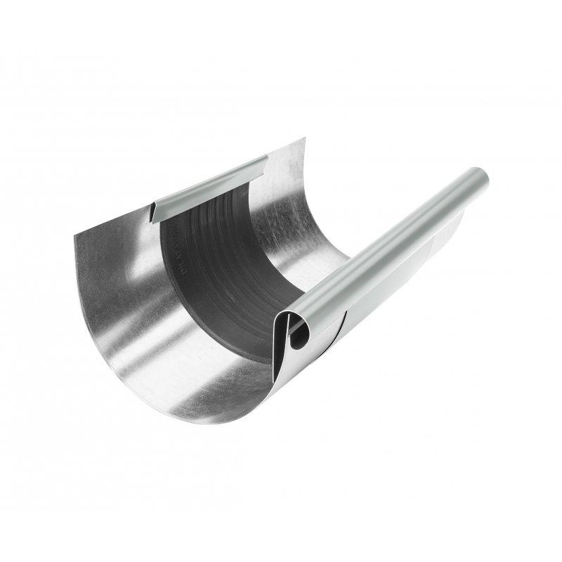 Strešný dilatačný žľab polkruhový - Hliník lakovaný - Zinkovo šedá - Obrázok