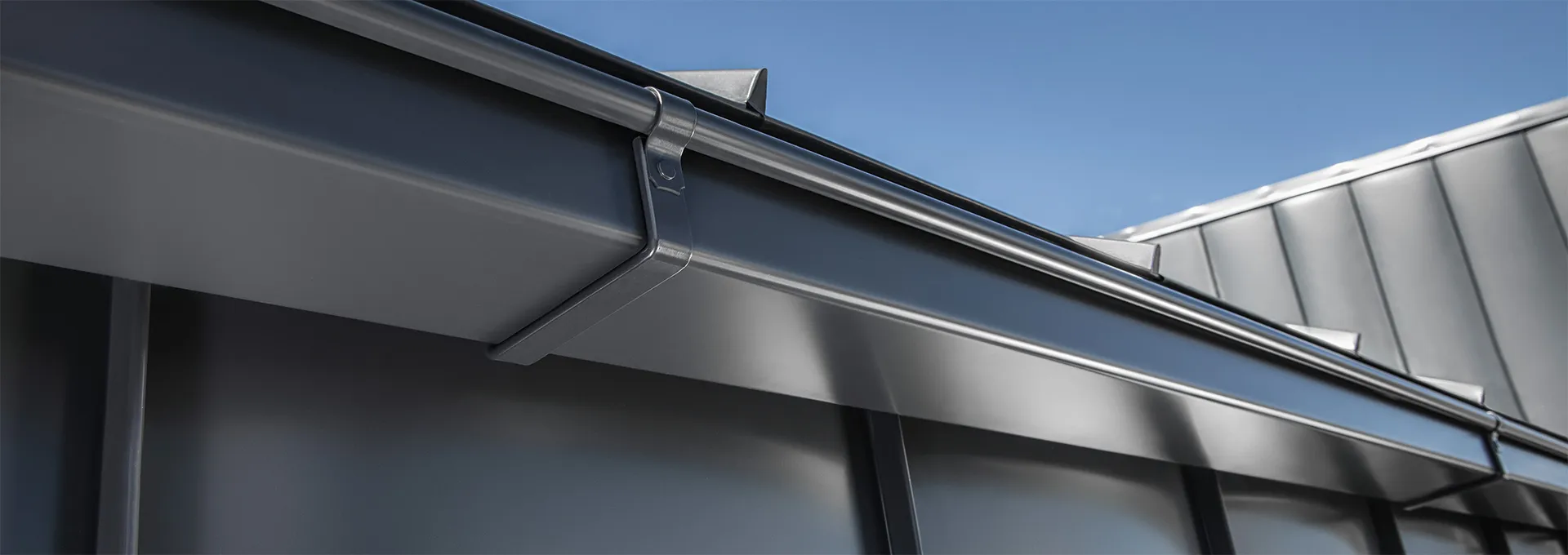 Square gutter system – Galvanized steel prepainted | KJG a.s.
