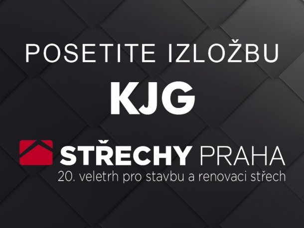 Pozivnica na štand KJG na velesajmu Střechy Praha 2018